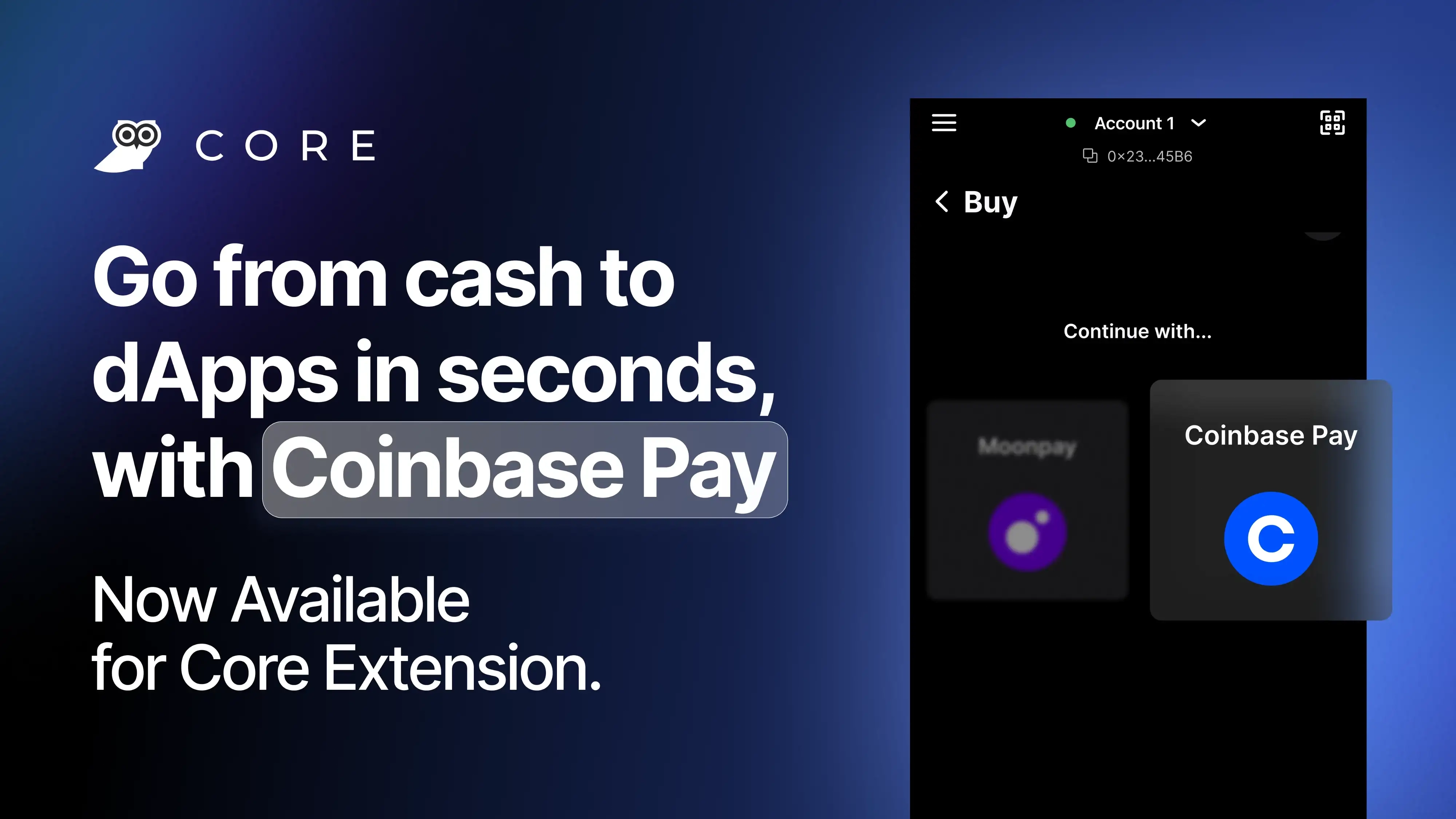 Core Now Offers Coinbase Pay as Another Easy Way to Go From Cash to Crypto