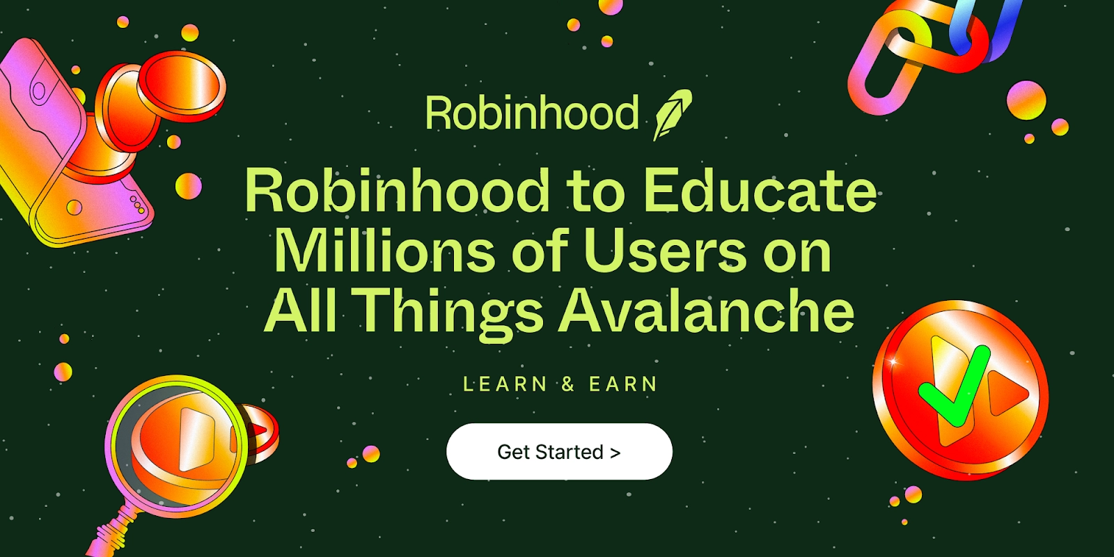 Robinhood to Educate Millions of Users on All Things Avalanche