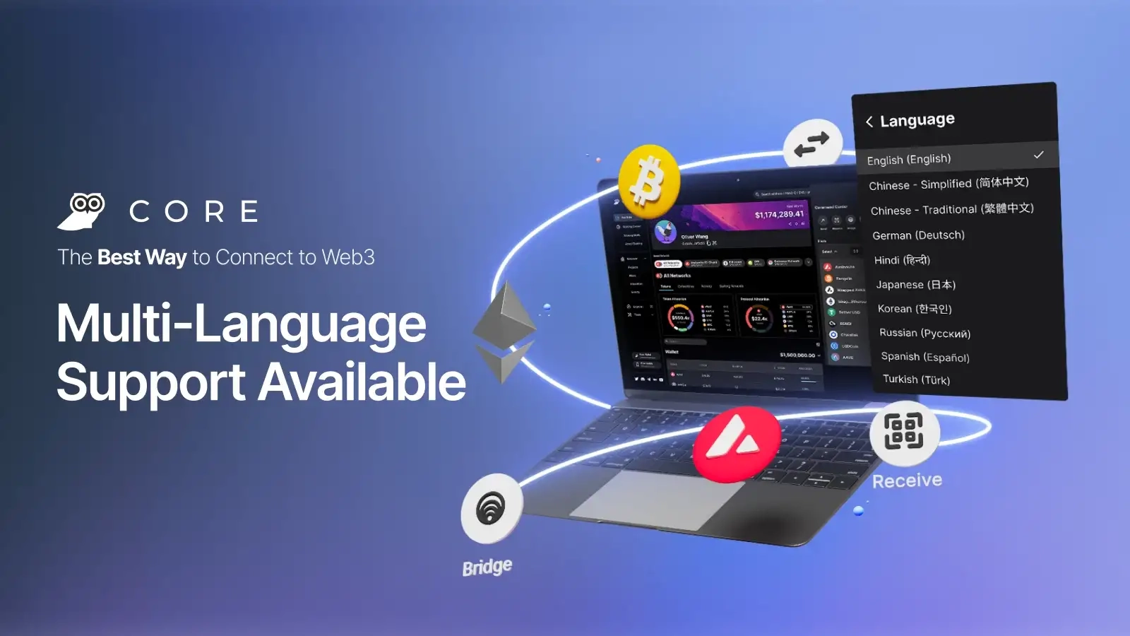 Core Adds Multi-Language Support, Bringing a Better Web3 Experience to More Users