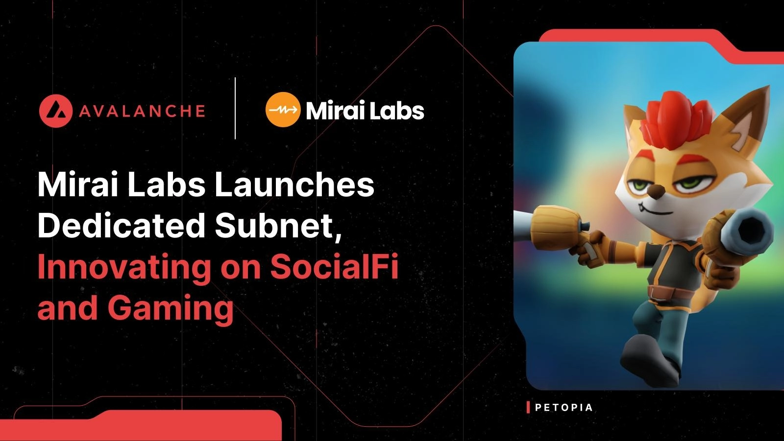 Mirai Labs Blends SocialFi and Web3 Gaming, Migrates to an Avalanche Subnet