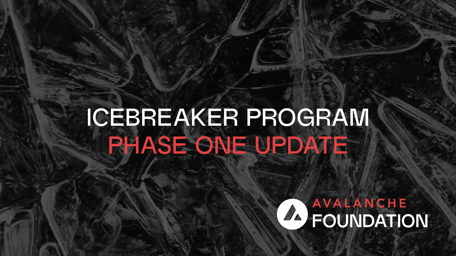 Icebreaker Program: Phase One Update