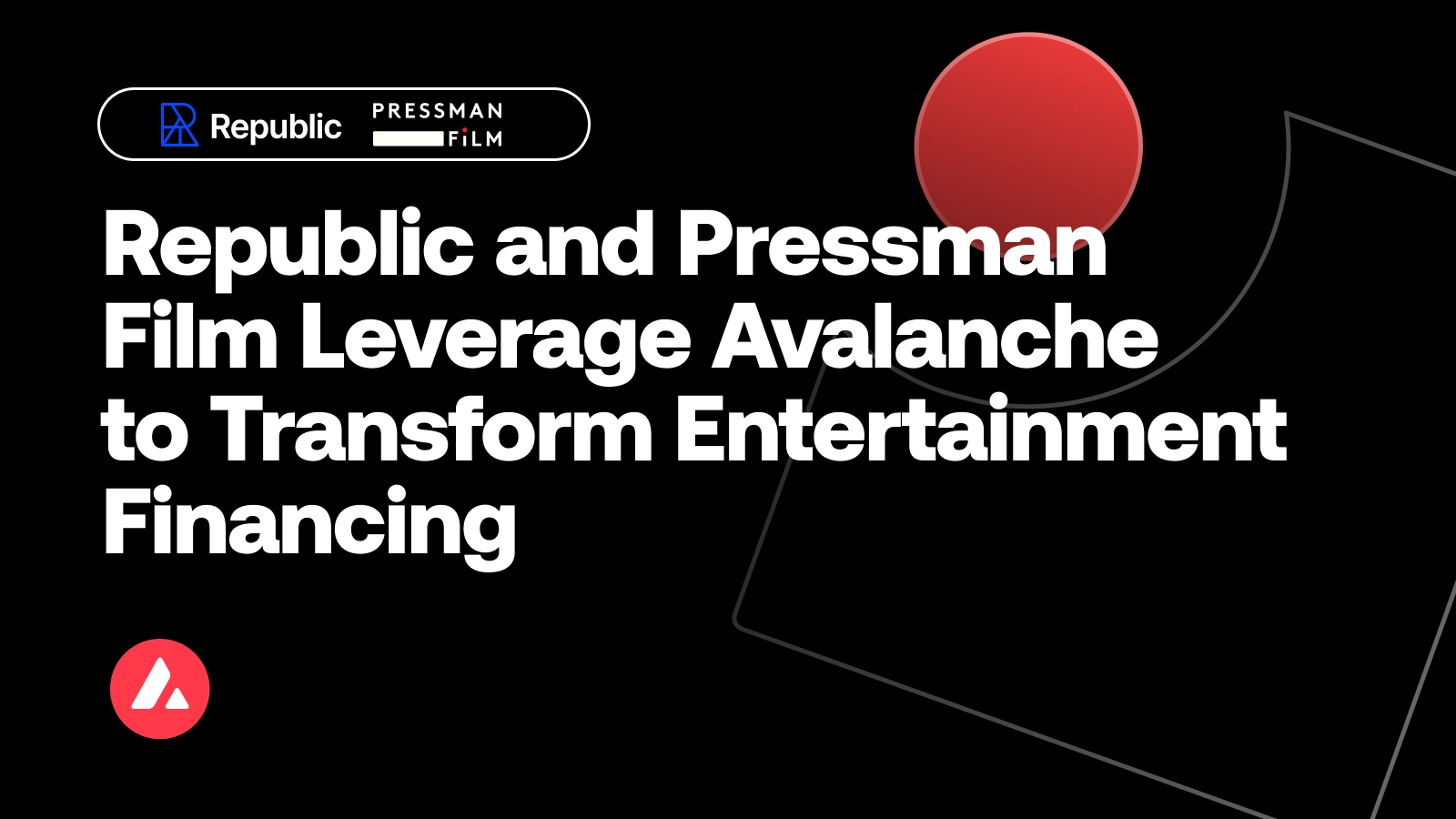 Legendary Pressman Film Leverages Republic Investment Platform and Avalanche Network to Transform Independent Film Financing