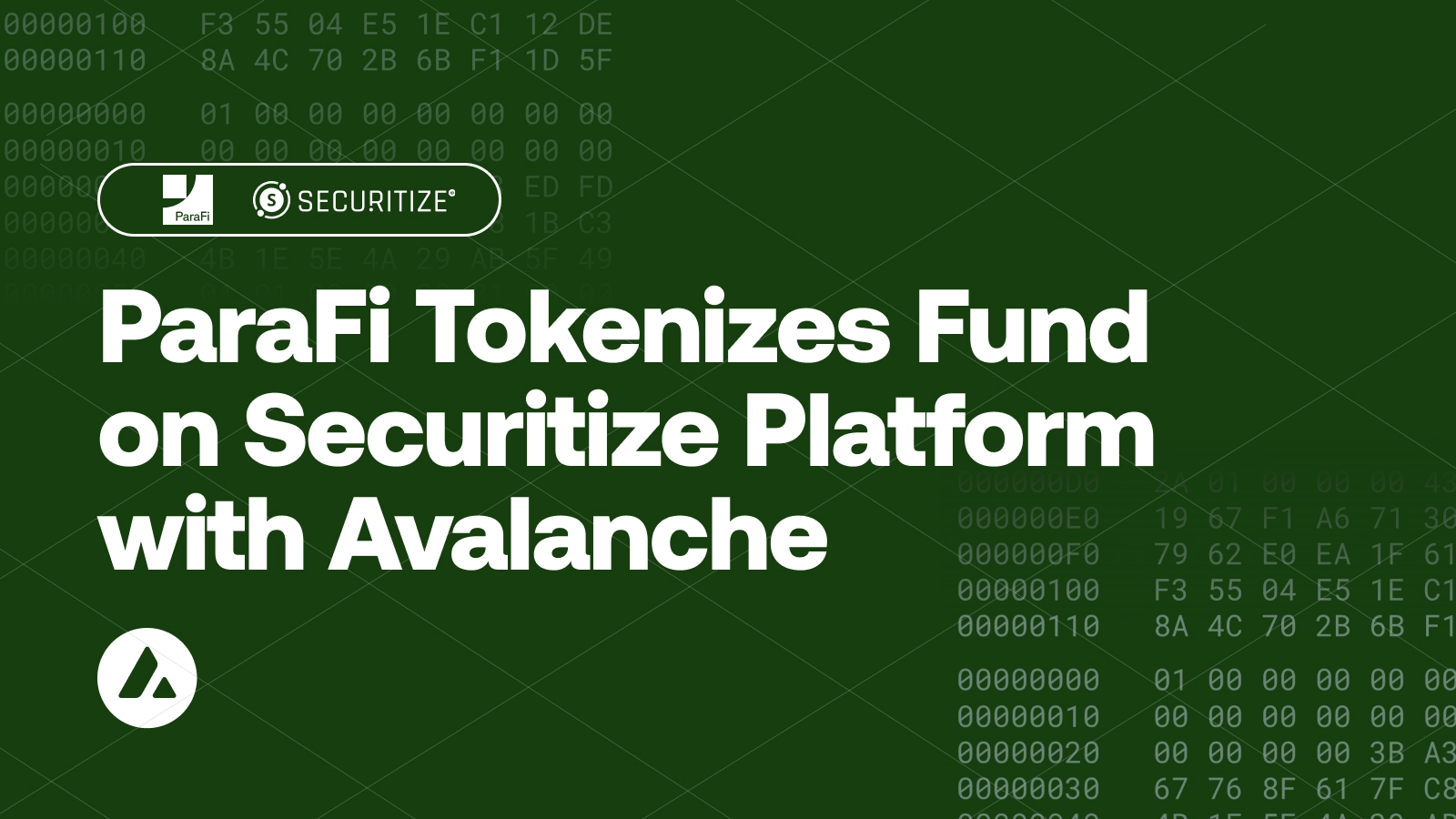 ParaFi Tokenizes Fund on Securitize Platform with Avalanche
