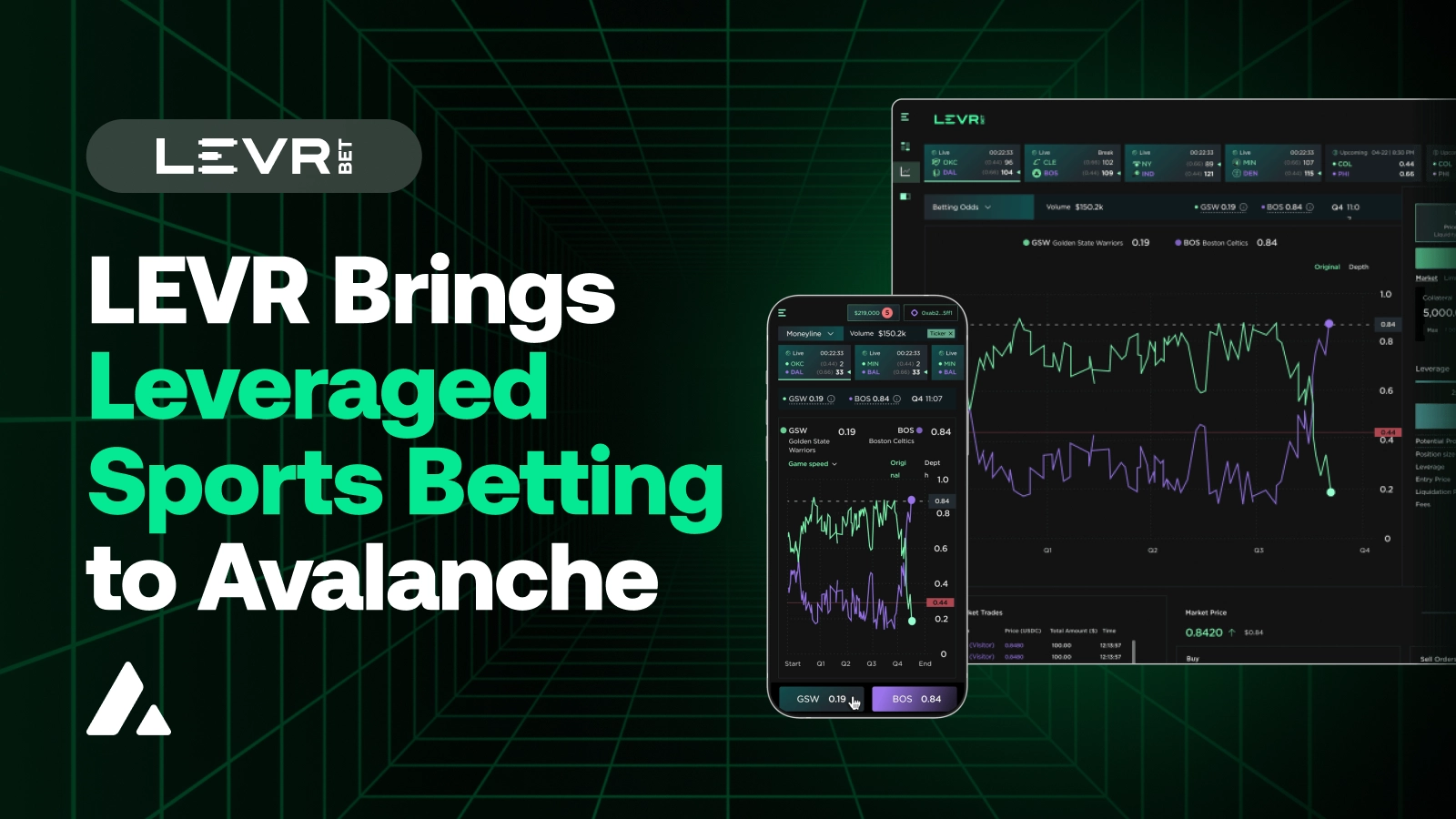 LEVR Launches the First Leveraged Sports Betting Platform on Avalanche